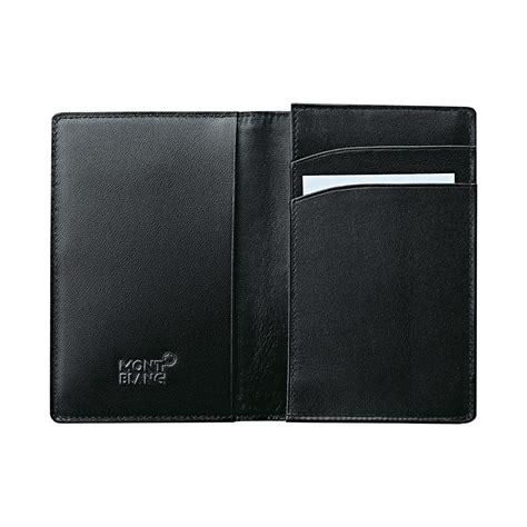 mont blanc meisterstück leather business card holder black|meisterstück business card holder.